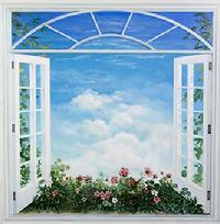 Meditative Window Trompe-L'oeil