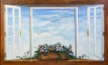 Meditative Bay Window Trompe-L'oeil