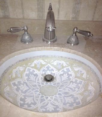 hand-painted custom sink
